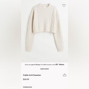 H&M Cable knit sweater
